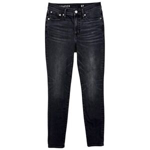 J.Crew Re-Imagined Toothpick Jeans Size 27 High Rise Skinny Charcoal Black Slim